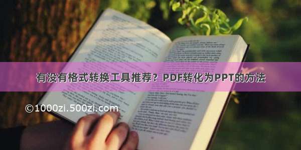 有没有格式转换工具推荐？PDF转化为PPT的方法