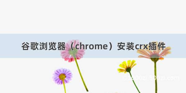 谷歌浏览器（chrome）安装crx插件