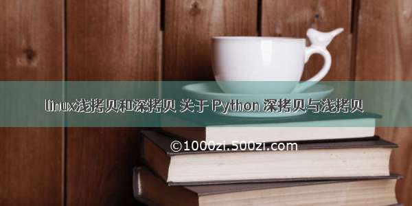 linux浅拷贝和深拷贝 关于 Python 深拷贝与浅拷贝