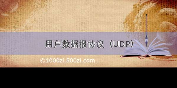用户数据报协议（UDP）