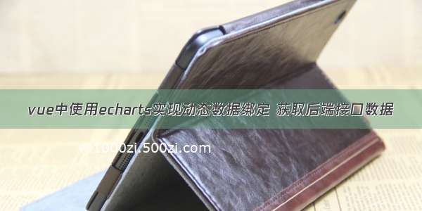 vue中使用echarts实现动态数据绑定 获取后端接口数据