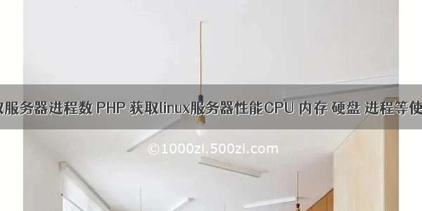 php 获取服务器进程数 PHP 获取linux服务器性能CPU 内存 硬盘 进程等使用率...