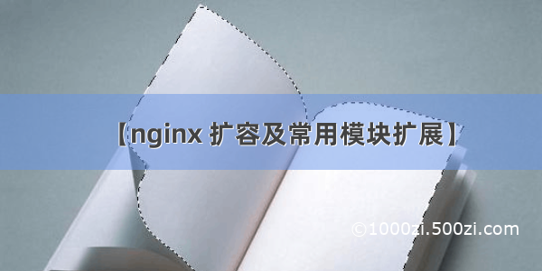 【nginx 扩容及常用模块扩展】