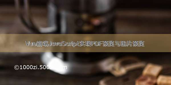 Vue前端JavaScript实现PDF预览与图片预览