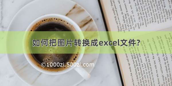 如何把图片转换成excel文件?