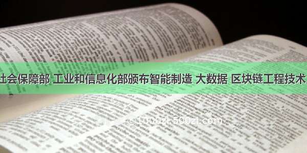 人力资源社会保障部 工业和信息化部颁布智能制造 大数据 区块链工程技术人员3个国