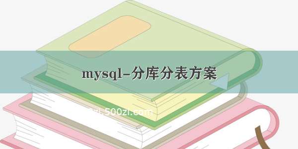 mysql-分库分表方案