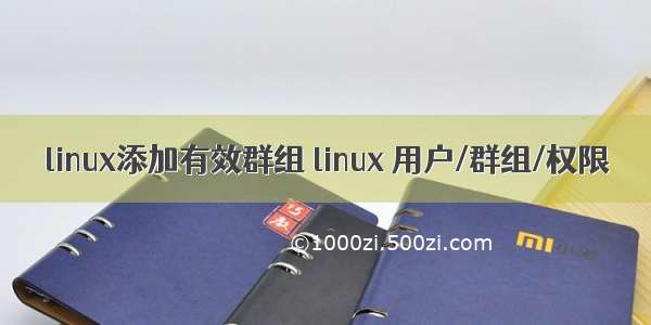 linux添加有效群组 linux 用户/群组/权限