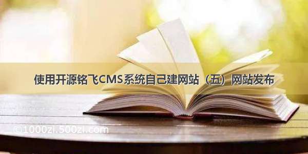 使用开源铭飞CMS系统自己建网站（五）网站发布