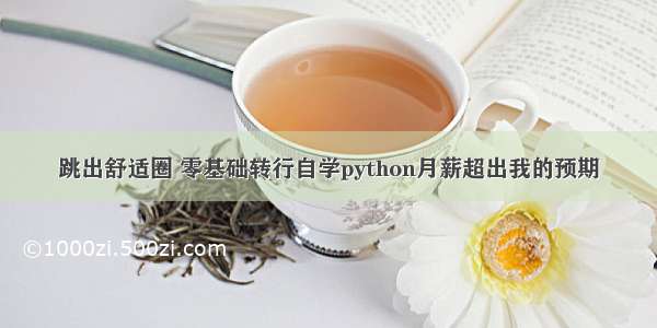 跳出舒适圈 零基础转行自学python月薪超出我的预期