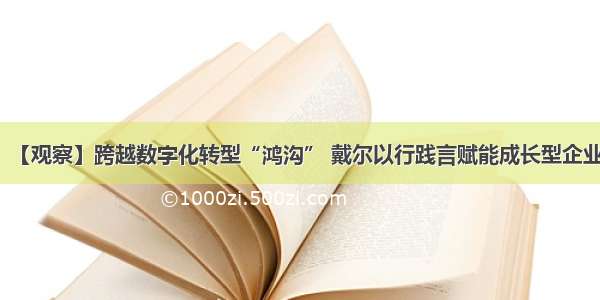 【观察】跨越数字化转型“鸿沟” 戴尔以行践言赋能成长型企业