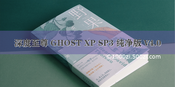 深度至尊 GHOST XP SP3 纯净版 V4.0