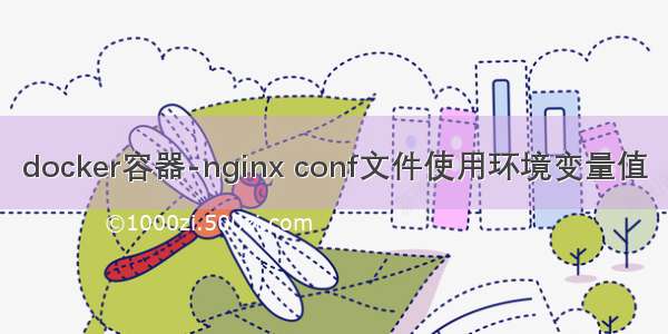 docker容器-nginx conf文件使用环境变量值