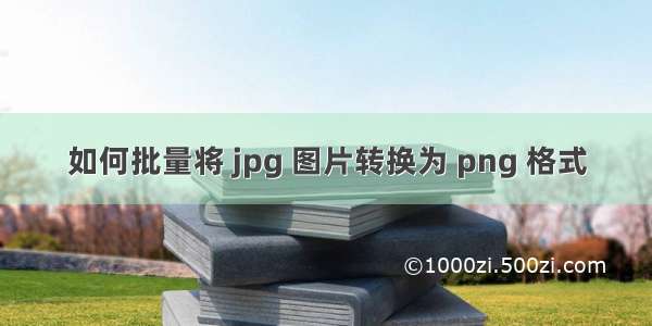 如何批量将 jpg 图片转换为 png 格式