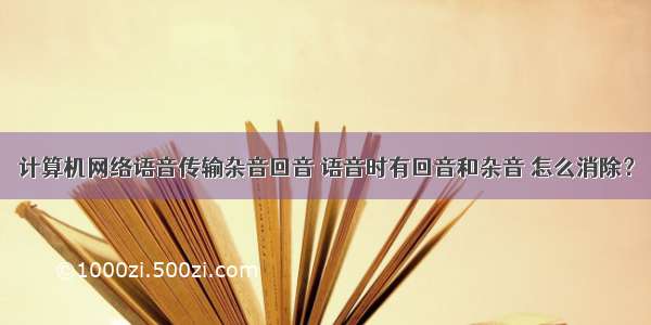 计算机网络语音传输杂音回音 语音时有回音和杂音 怎么消除？