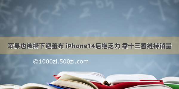 苹果也被撕下遮羞布 iPhone14后继乏力 靠十三香维持销量