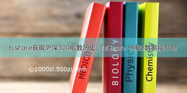tushare获取沪深300指数历史_TuShare -财经数据接口包