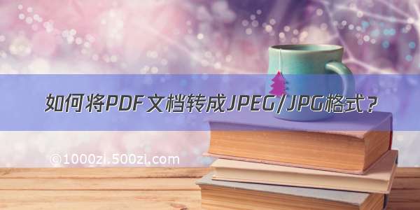 如何将PDF文档转成JPEG/JPG格式？