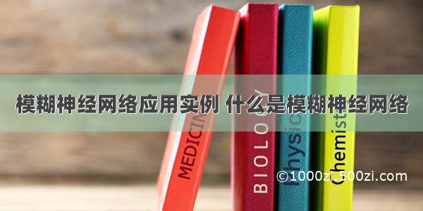 模糊神经网络应用实例 什么是模糊神经网络