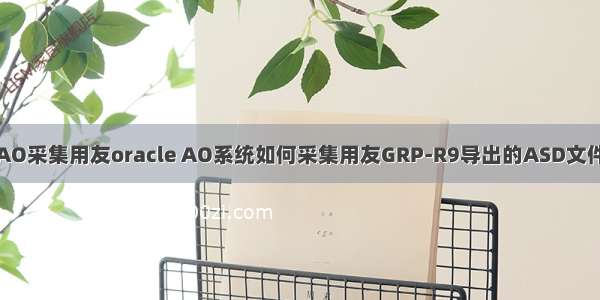 AO采集用友oracle AO系统如何采集用友GRP-R9导出的ASD文件