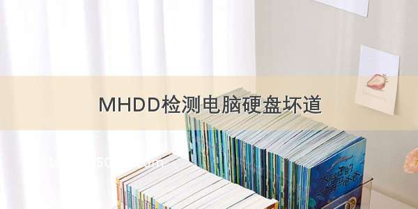 MHDD检测电脑硬盘坏道