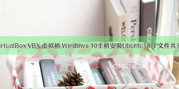 Oracle VM VirtualBox VBX 虚拟机 Windows 10主机安装Ubuntu18.4 文件共享和root登录