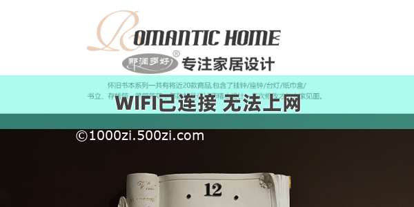 WIFI已连接 无法上网