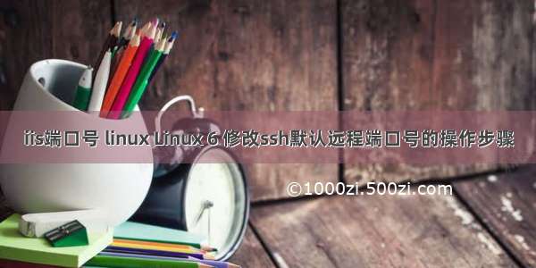 iis端口号 linux Linux 6 修改ssh默认远程端口号的操作步骤