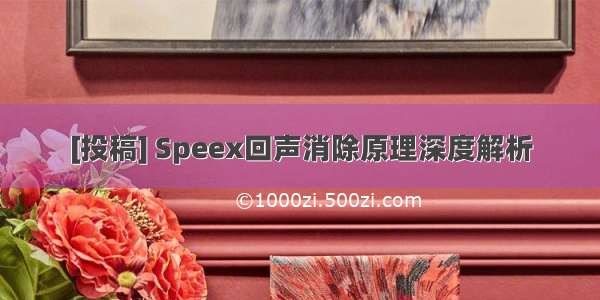 [投稿] Speex回声消除原理深度解析