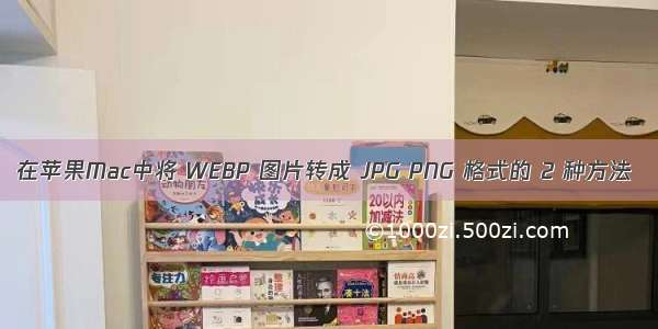 在苹果Mac中将 WEBP 图片转成 JPG PNG 格式的 2 种方法