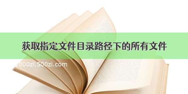 获取指定文件目录路径下的所有文件