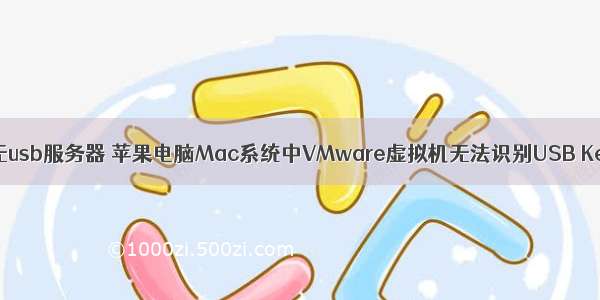 苹果系统虚拟机无usb服务器 苹果电脑Mac系统中VMware虚拟机无法识别USB Key的解决方法...