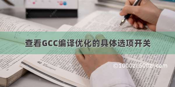 查看GCC编译优化的具体选项开关