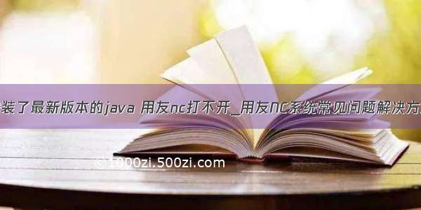 安装了最新版本的java 用友nc打不开_用友NC系统常见问题解决方法