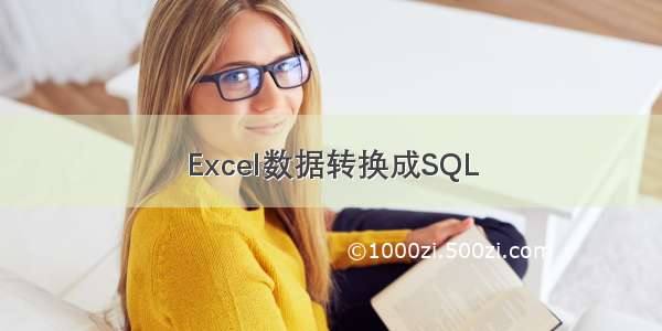 Excel数据转换成SQL