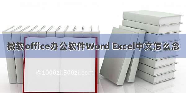 微软office办公软件Word Excel中文怎么念