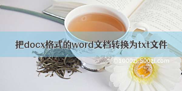 把docx格式的word文档转换为txt文件