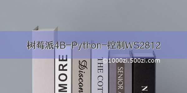 树莓派4B-Python-控制WS2812