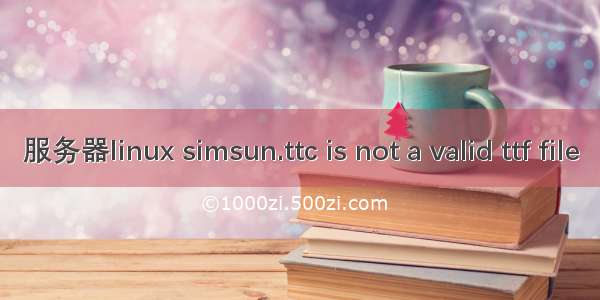 服务器linux simsun.ttc is not a valid ttf file