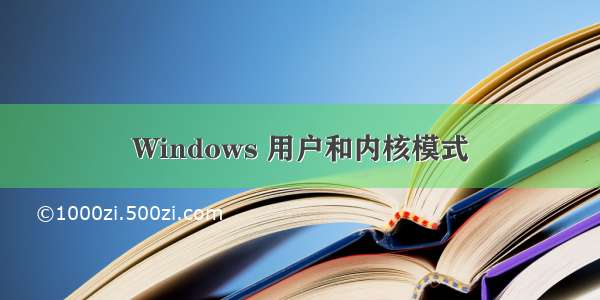 Windows 用户和内核模式