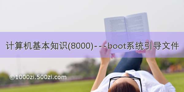 计算机基本知识(8000)---boot系统引导文件