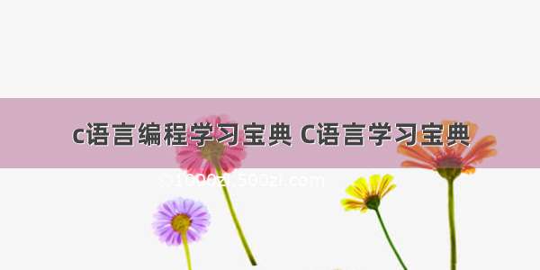 c语言编程学习宝典 C语言学习宝典