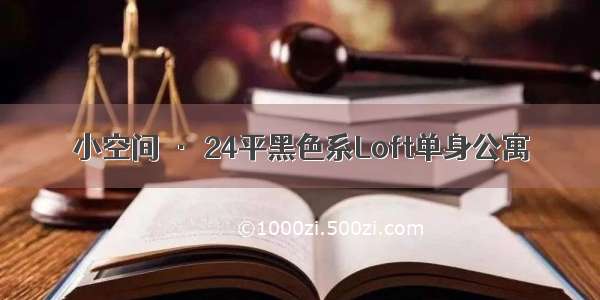 小空间 · 24平黑色系Loft单身公寓