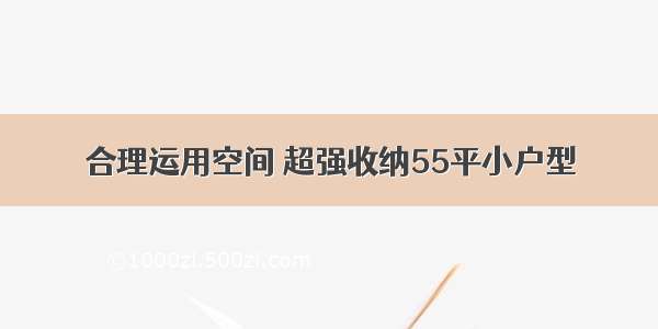 合理运用空间 超强收纳55平小户型