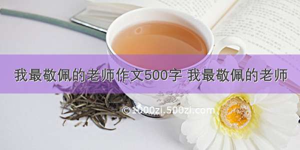 我最敬佩的老师作文500字 我最敬佩的老师