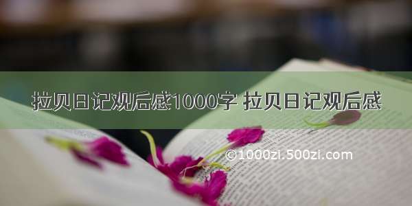 拉贝日记观后感1000字 拉贝日记观后感