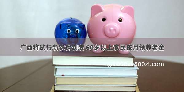 广西将试行新农保制度 60岁以上农民按月领养老金