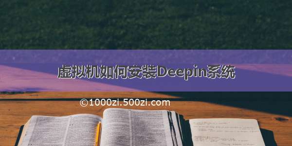 虚拟机如何安装Deepin系统