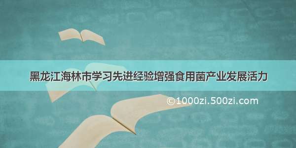 黑龙江海林市学习先进经验增强食用菌产业发展活力