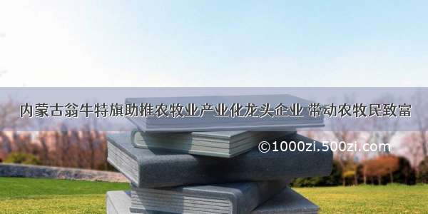 内蒙古翁牛特旗助推农牧业产业化龙头企业 带动农牧民致富